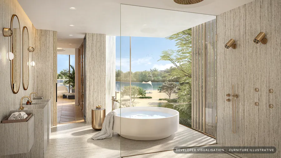 Developer visualisation of the principal bathroom